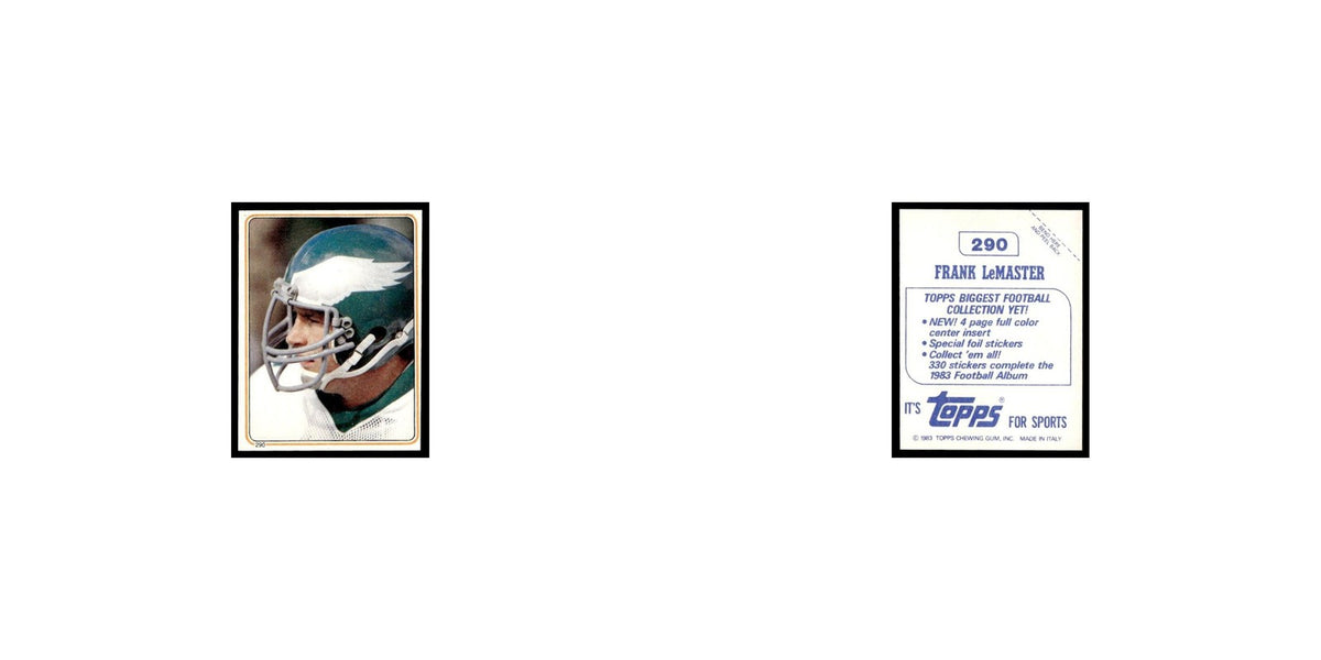 Frank LeMaster 1983 Topps Stickers #290 Philadelphia Eagles Football Card EX
