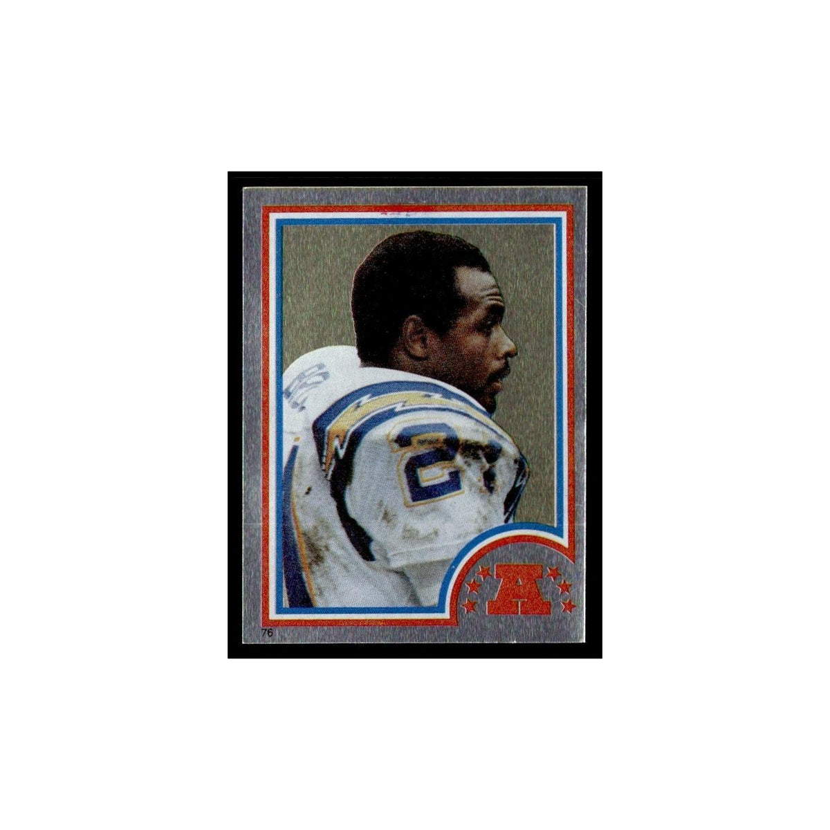 James Brooks 1983 Topps Stickers #76 San Diego Chargers Football Card EX
