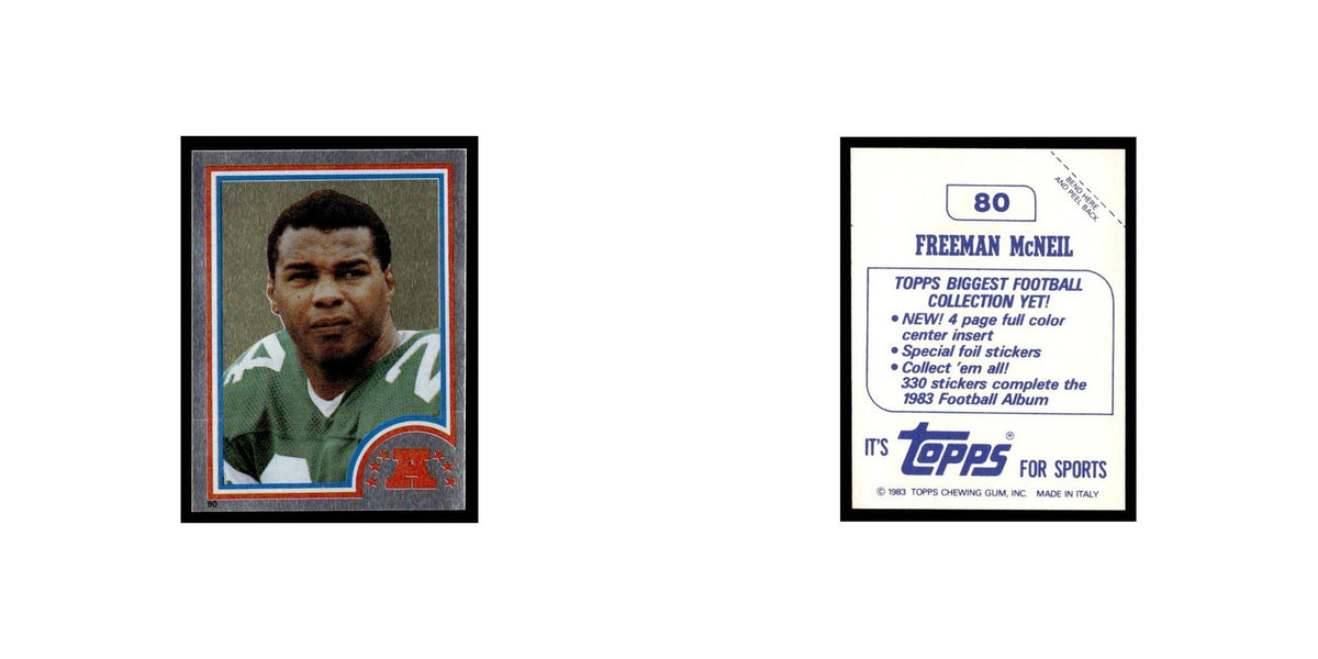 Freeman McNeil 1983 Topps Stickers #80 New York Jets Football Card EX