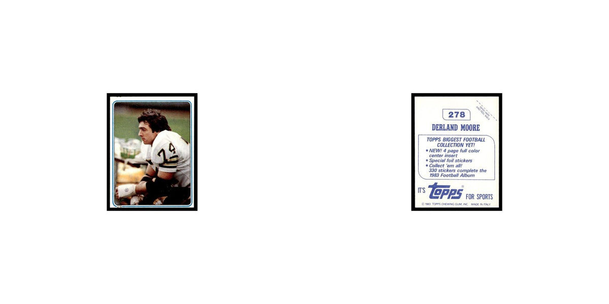 Derland Moore 1983 Topps Stickers #278 New Orleans Saints Football Card EX