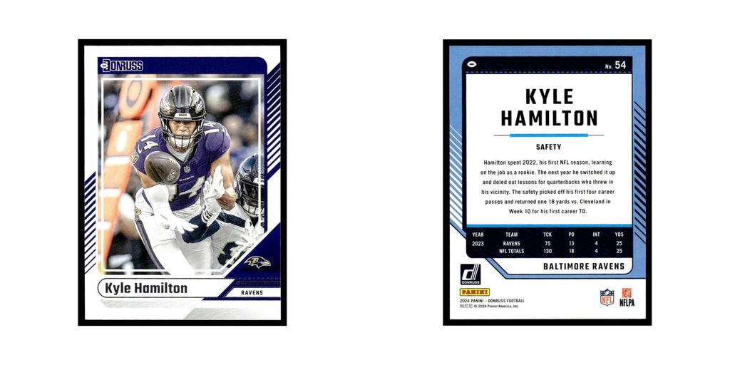 Kyle Hamilton 2024 Donruss #54 Baltimore Ravens Football Card NM