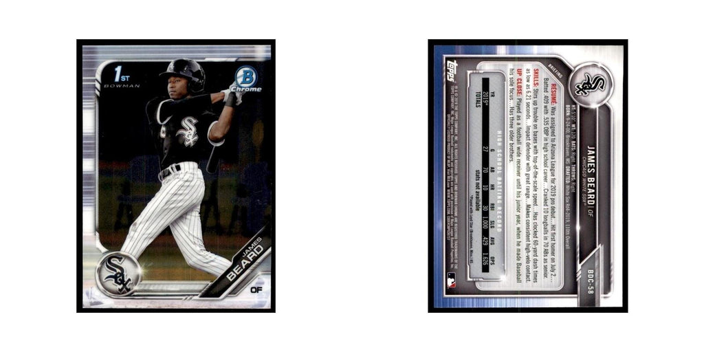 James Beard 2019 Bowman Draft Chrome #BDC-58 Chicago White Sox Baseball Card NM