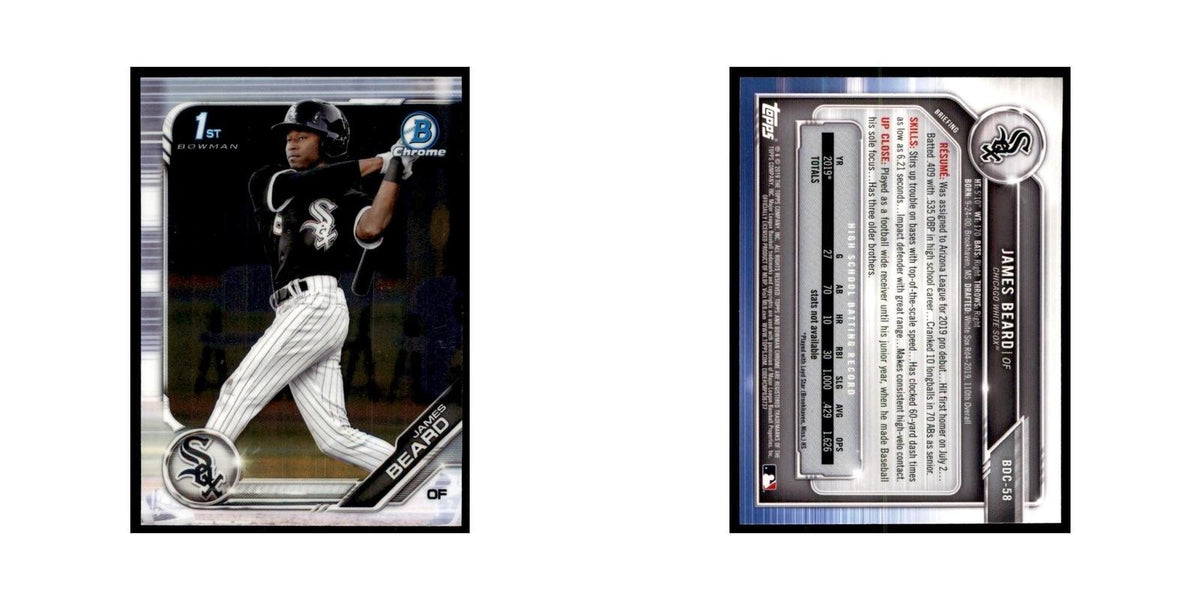 James Beard 2019 Bowman Draft Chrome #BDC-58 Chicago White Sox Baseball Card NM