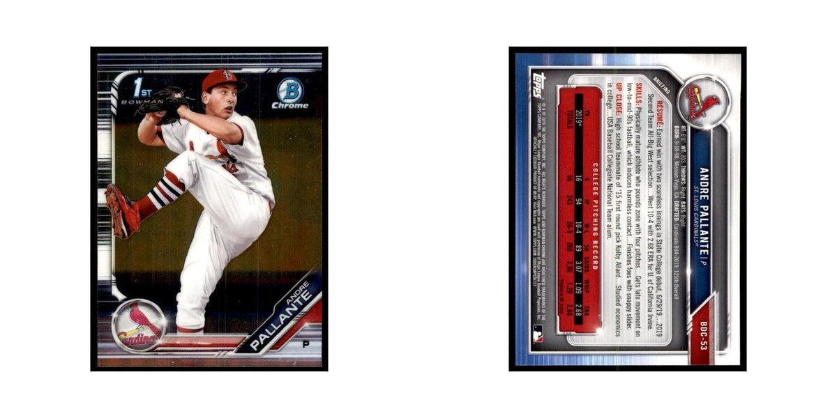 Andre Pallante 2019 Bowman Draft Chrome #BDC-53 St. Louis Cardinals NM