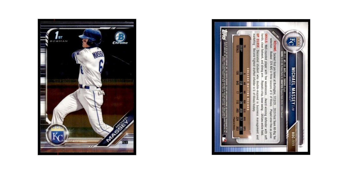 Michael Massey 2019 Bowman Draft Chrome #BDC-111 Kansas City Royals NM