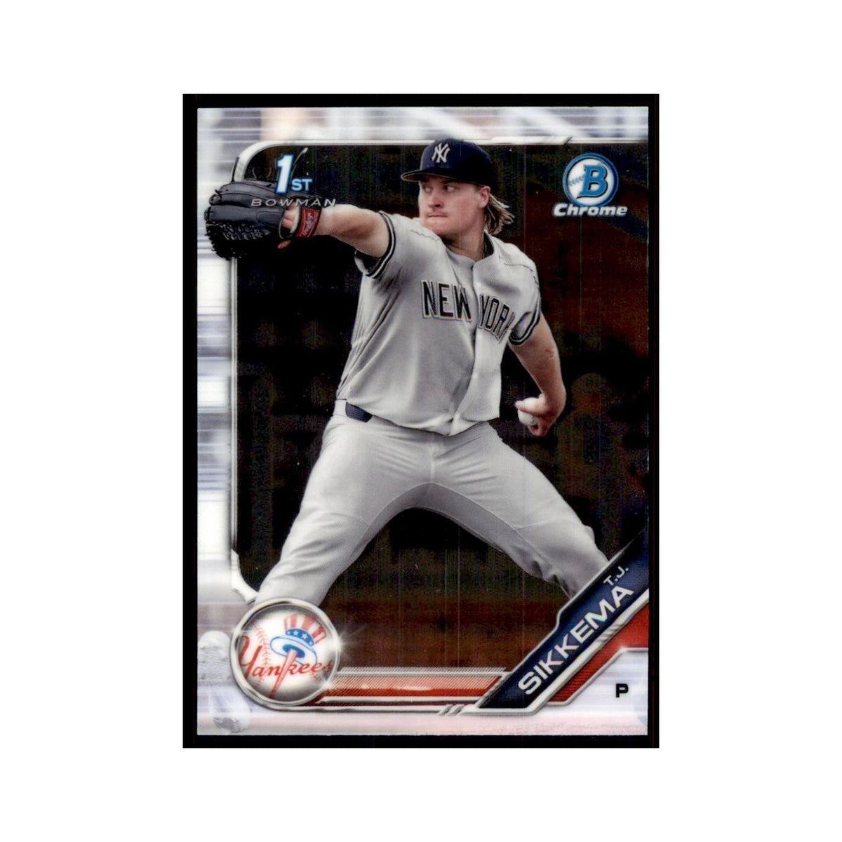 T.J. Sikkema 2019 Bowman Draft Chrome #BDC-34 New York Yankees Baseball Card NM