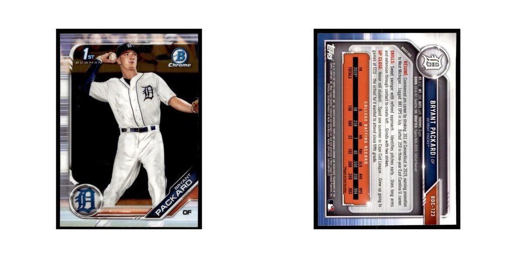 Bryant Packard 2019 Bowman Draft Chrome #BDC-123 Detroit Tigers Baseball Card NM