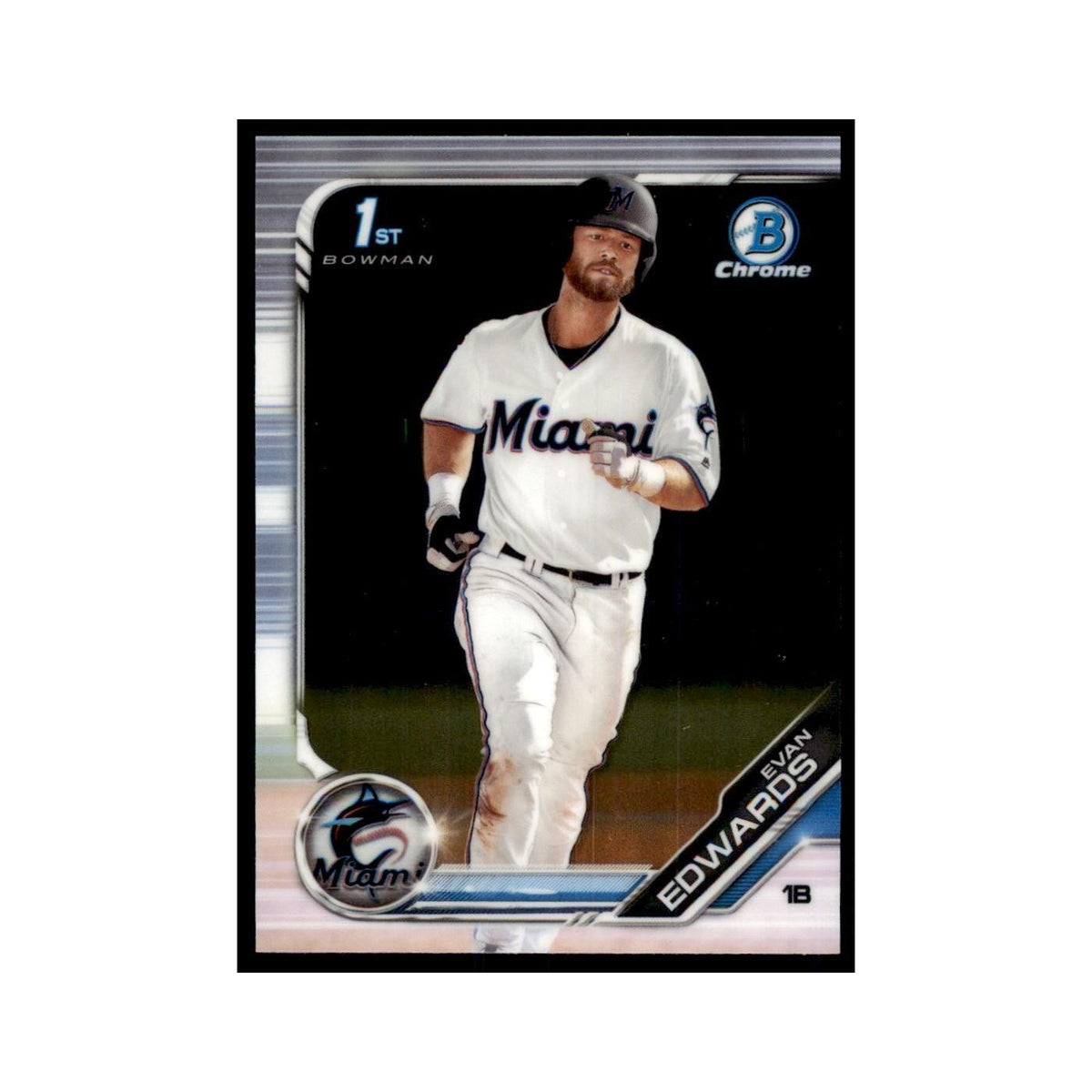 Evan Edwards 2019 Bowman Draft Chrome #BDC-168 Miami Marlins Baseball Card NM