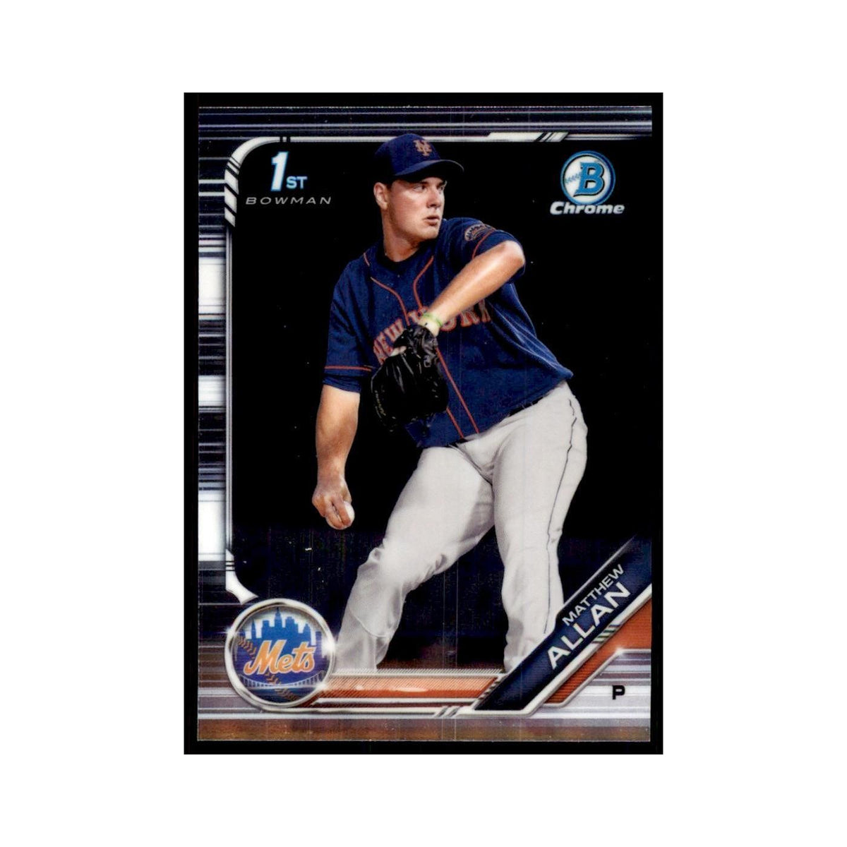Matthew Allan 2019 Bowman Draft Chrome #BDC-48 New York Mets Baseball Card NM