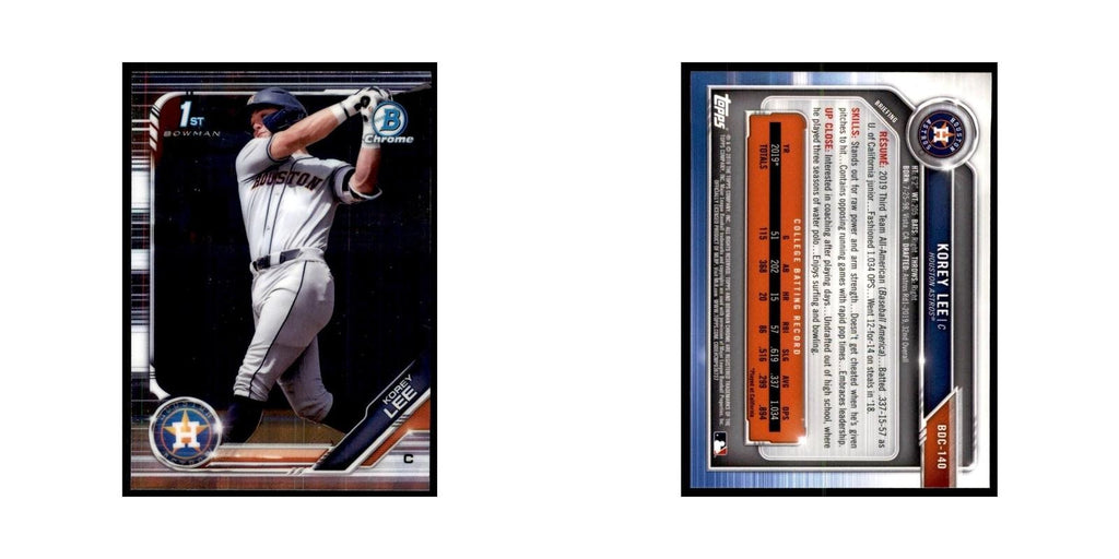 Korey Lee 2019 Bowman Draft Chrome #BDC-140 Houston Astros Baseball Card NM