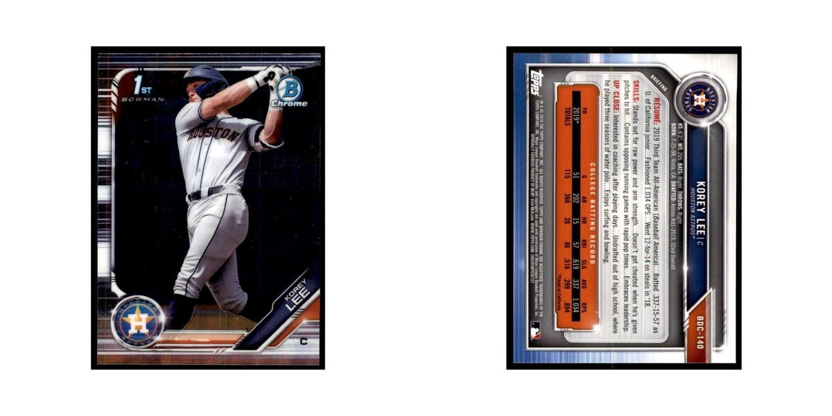 Korey Lee 2019 Bowman Draft Chrome #BDC-140 Houston Astros Baseball Card NM