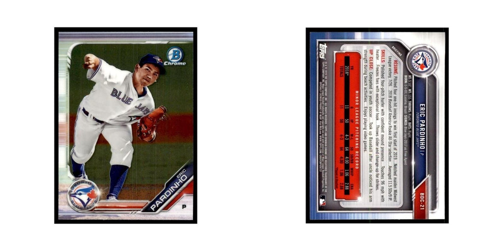 Eric Pardinho 2019 Bowman Draft Chrome #BDC-21 Toronto Blue Jays NM