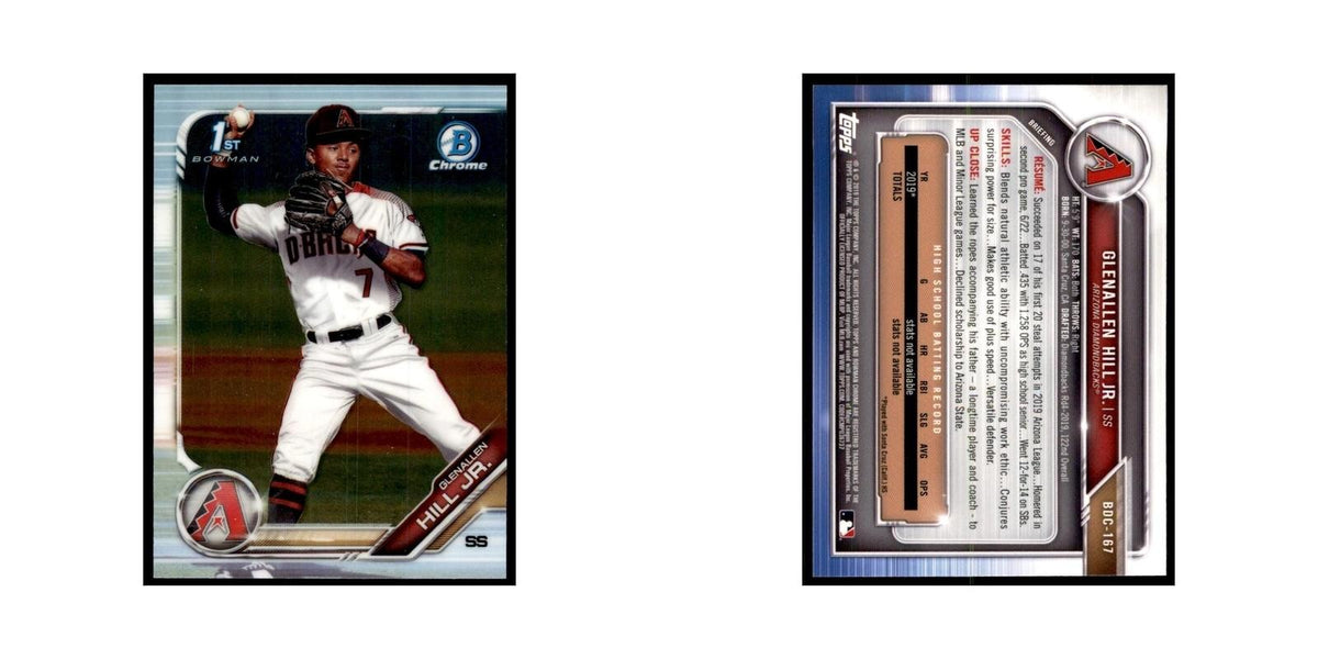 Glenallen Hill Jr. 2019 Bowman Draft Chrome #BDC-167 Arizona Diamondbacks NM