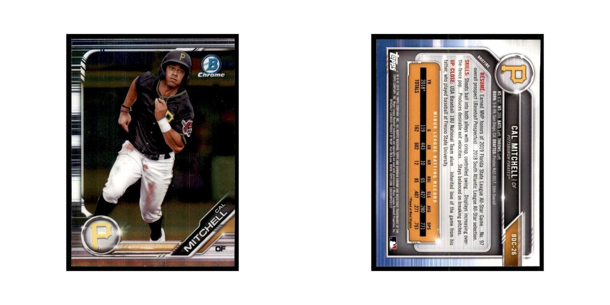 Cal Mitchell 2019 Bowman Draft Chrome #BDC-26 Pittsburgh Pirates NM