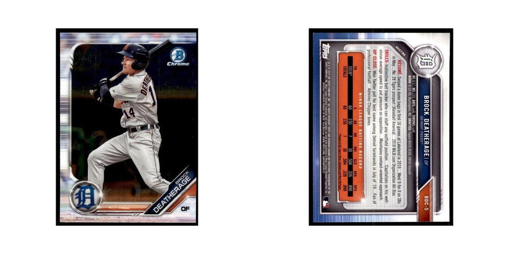 Brock Deatherage 2019 Bowman Draft Chrome #BDC-5 Detroit Tigers Baseball Card NM