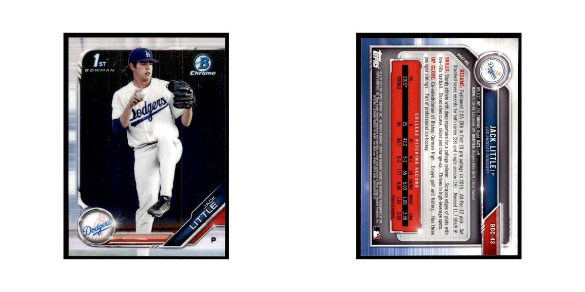 Jack Little 2019 Bowman Draft Chrome #BDC-43 Los Angeles Dodgers NM