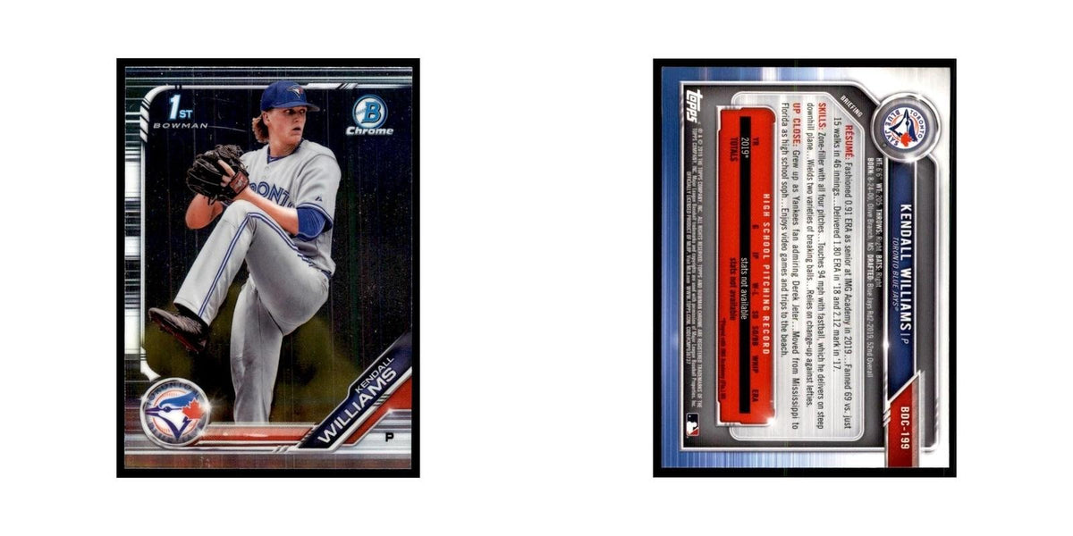Kendall Williams 2019 Bowman Draft Chrome #BDC-199 Toronto Blue Jays NM