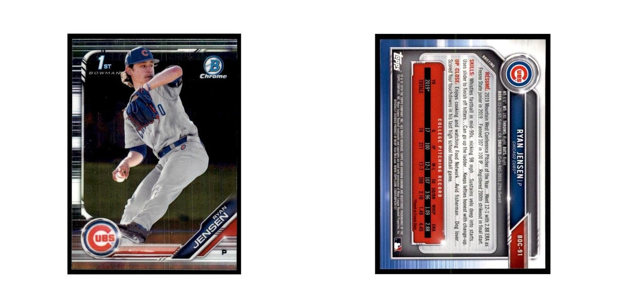 Ryan Jensen 2019 Bowman Draft Chrome #BDC-91 Chicago Cubs Baseball Card NM