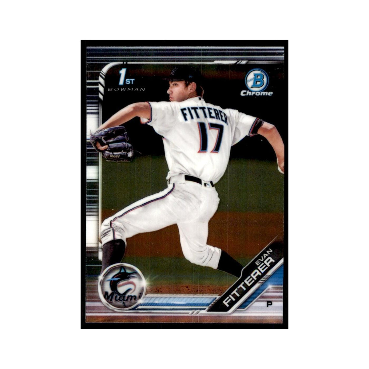 Evan Fitterer 2019 Bowman Draft Chrome #BDC-68 Miami Marlins Baseball Card NM