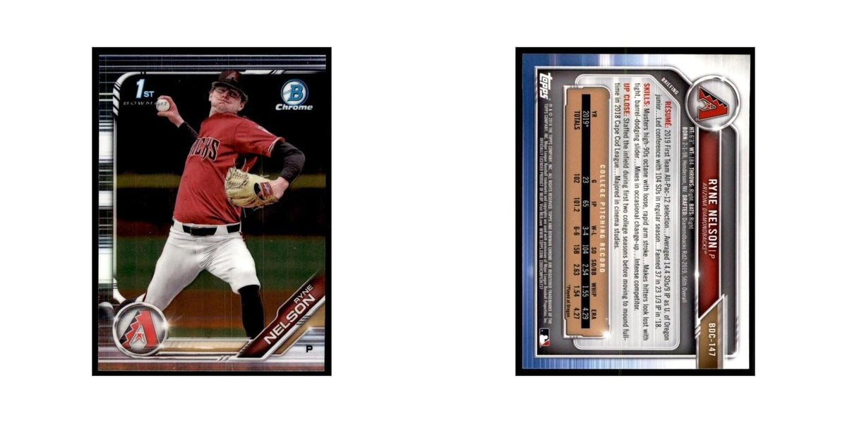 Ryne Nelson 2019 Bowman Draft Chrome #BDC-147 Arizona Diamondbacks NM