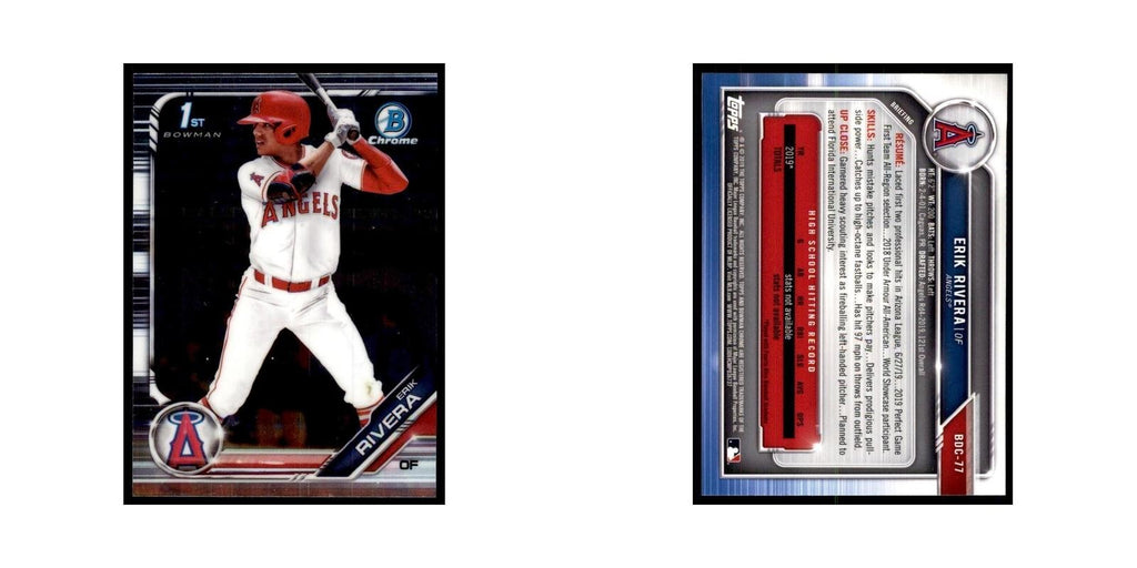 Erik Rivera 2019 Bowman Draft Chrome #BDC-77 Los Angeles Angels Baseball Card NM