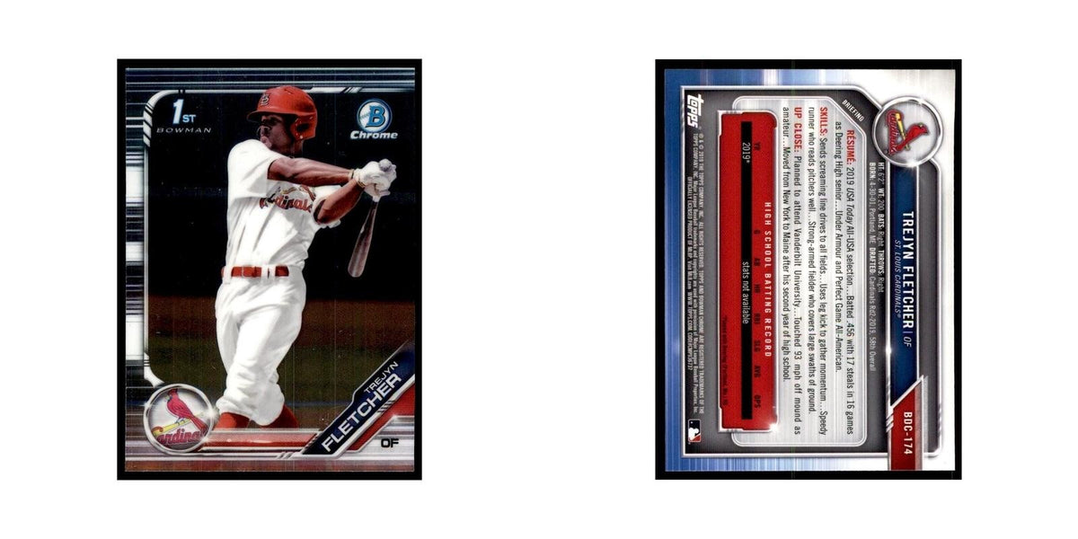 Trejyn Fletcher 2019 Bowman Draft Chrome #BDC-174 St. Louis Cardinals NM