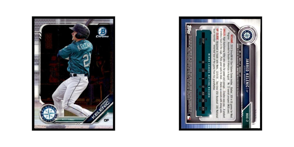 Jarred Kelenic 2019 Bowman Draft Chrome #BDC-2 Seattle Mariners Baseball Card NM