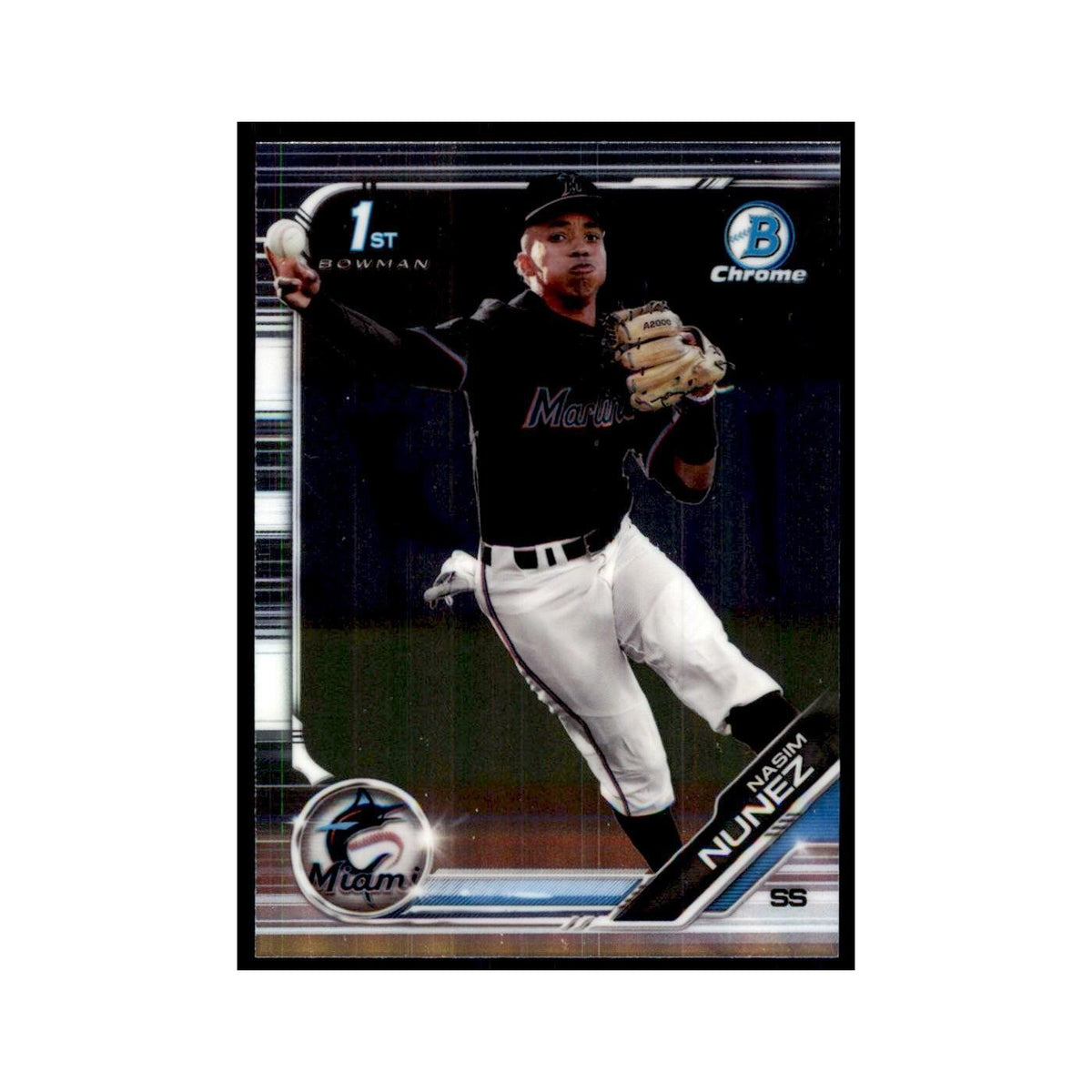 Nasim Nunez 2019 Bowman Draft Chrome #BDC-141 Miami Marlins Baseball Card NM