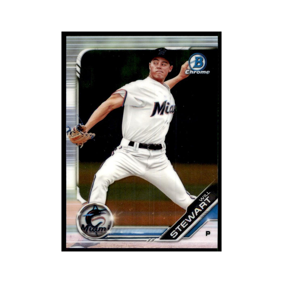 Will Stewart 2019 Bowman Draft Chrome #BDC-49 Miami Marlins Baseball Card NM