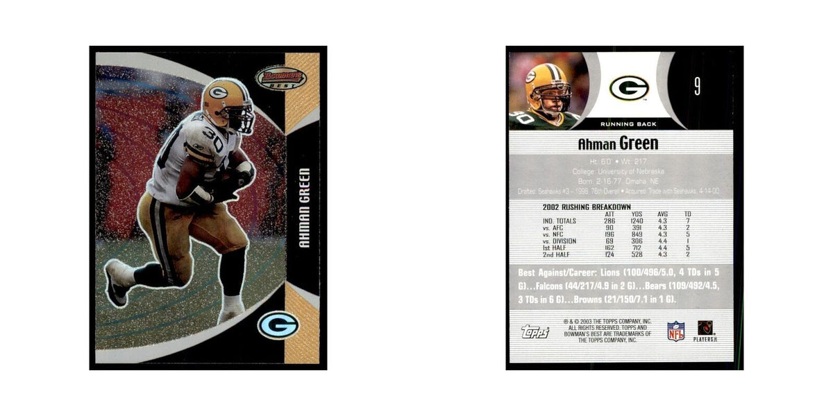 Ahman Green 2003 Bowman's Best #9 Football Cards Football Card NM