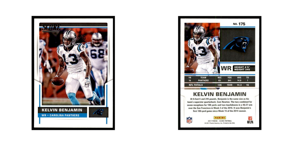 Kelvin Benjamin 2017 Score #175 Carolina Panthers Football Card NM