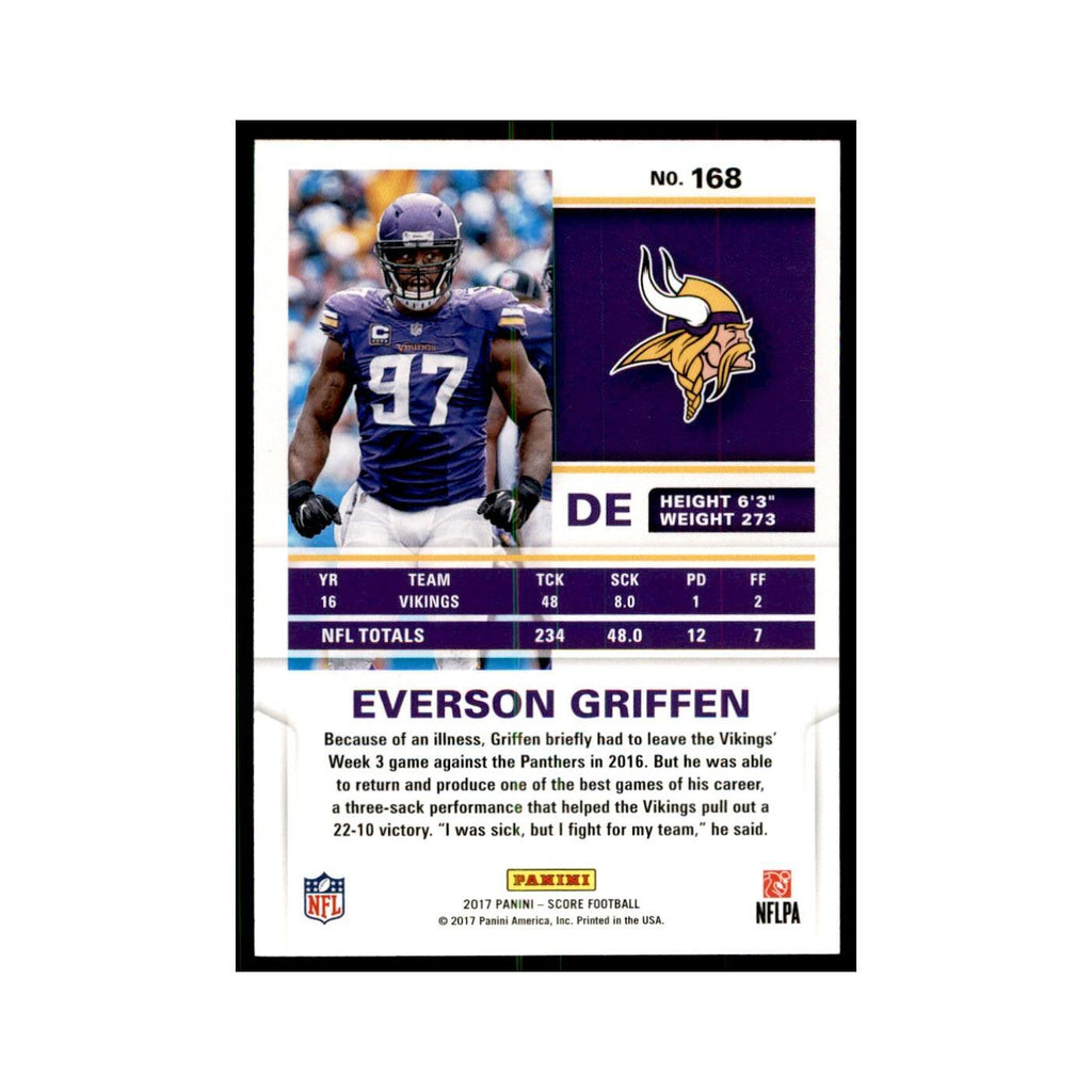 Everson Griffen 2017 Score #168 Minnesota Vikings Football Card NM