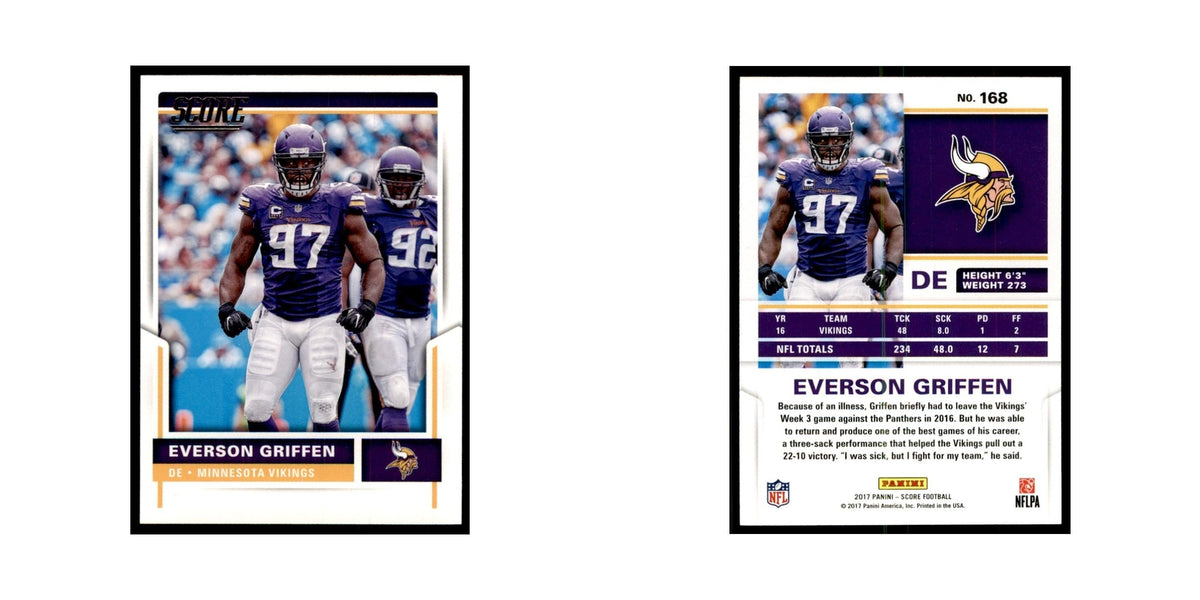 Everson Griffen 2017 Score #168 Minnesota Vikings Football Card NM
