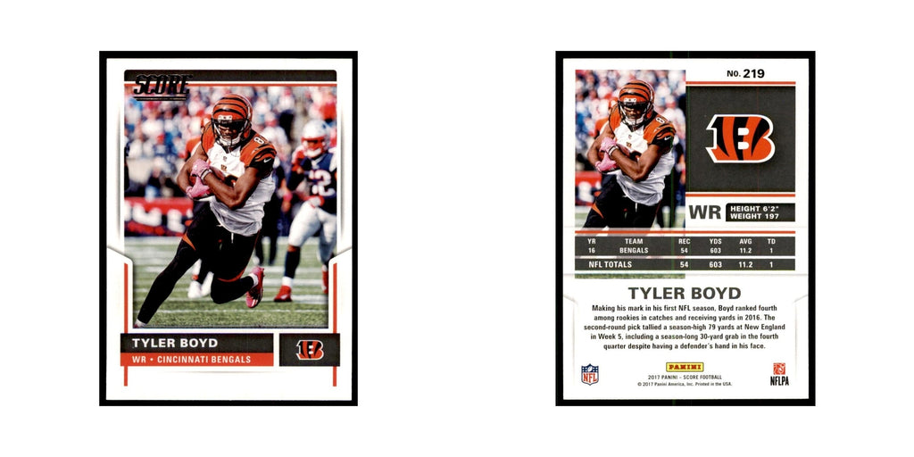 Tyler Boyd 2017 Score #219 Cincinnati Bengals Football Card NM