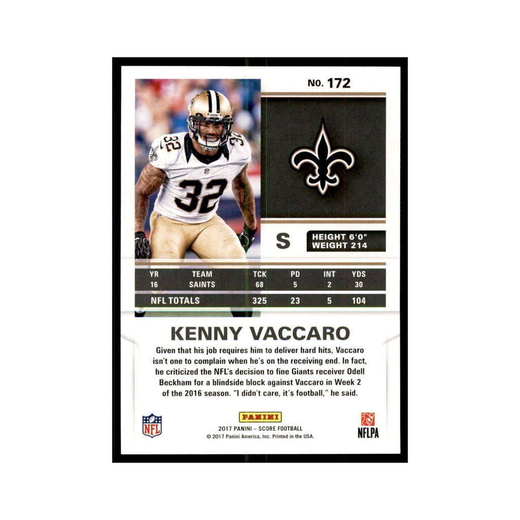 Kenny Vaccaro 2017 Score #172 New Orleans Saints Football Card NM