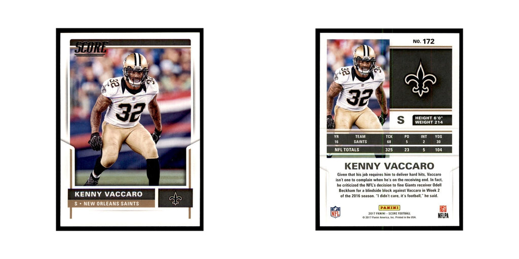 Kenny Vaccaro 2017 Score #172 New Orleans Saints Football Card NM