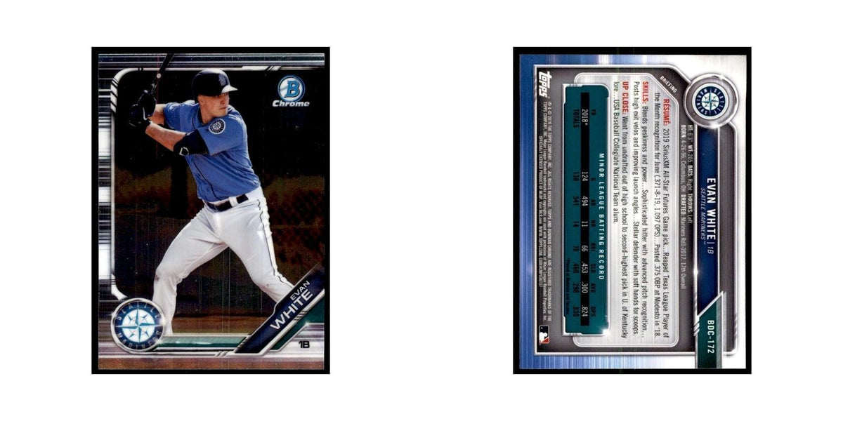 Evan White 2019 Bowman Draft Chrome #BDC-172 Seattle Mariners Baseball Card NM