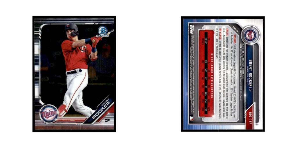 Brent Rooker 2019 Bowman Draft Chrome #BDC-117 Minnesota Twins Baseball Card NM