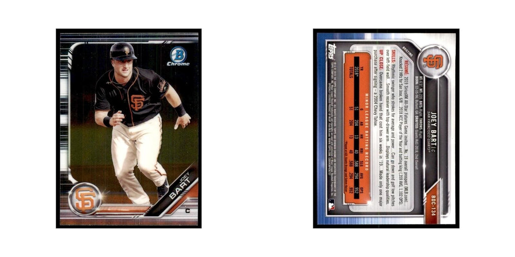 Joey Bart 2019 Bowman Draft Chrome #BDC-134 San Francisco Giants NM