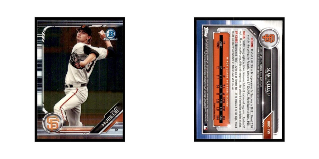 Sean Hjelle 2019 Bowman Draft Chrome #BDC-159 San Francisco Giants NM