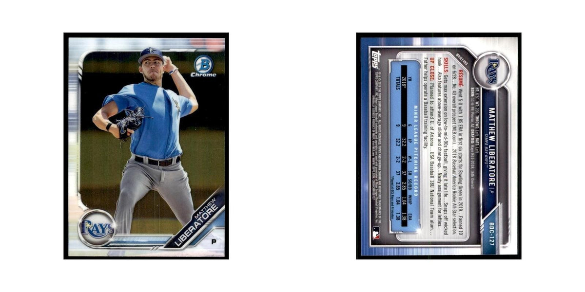 Matthew Liberatore 2019 Bowman Draft Chrome #BDC-127 Tampa Bay Rays NM
