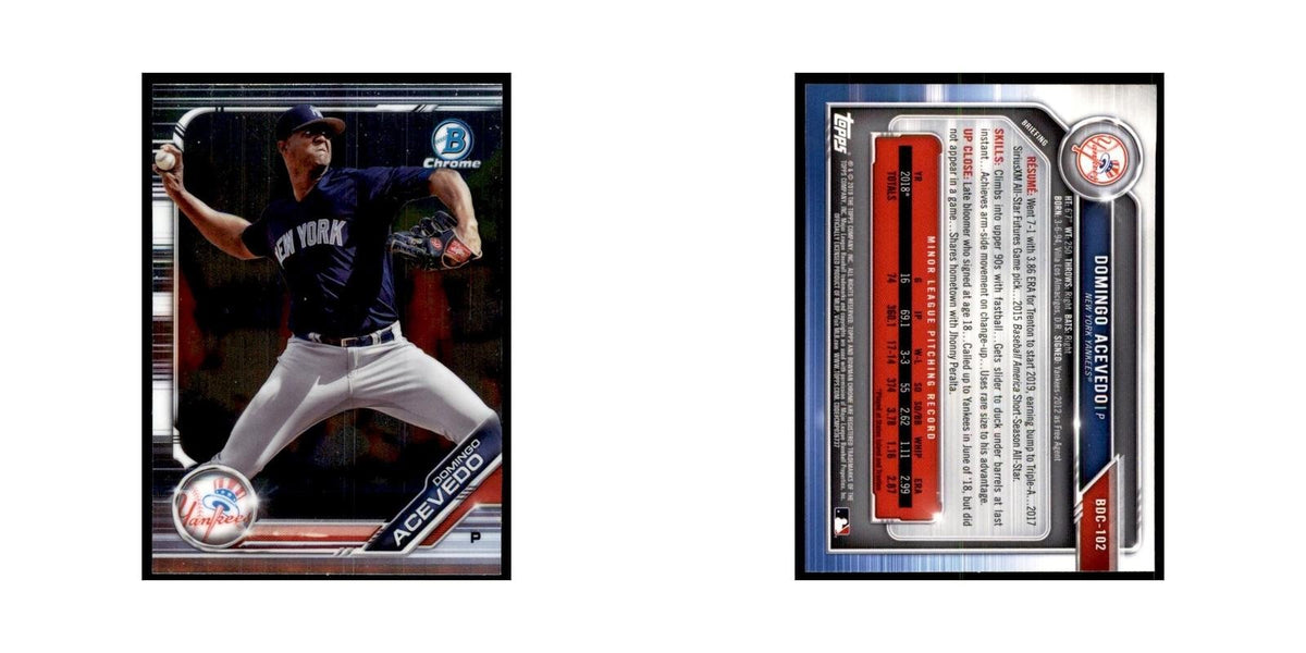 Domingo Acevedo 2019 Bowman Draft Chrome #BDC-102 New York Yankees NM