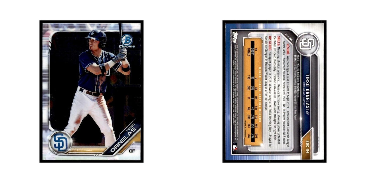 Tirso Ornelas 2019 Bowman Draft Chrome #BDC-84 San Diego Padres Baseball Card NM