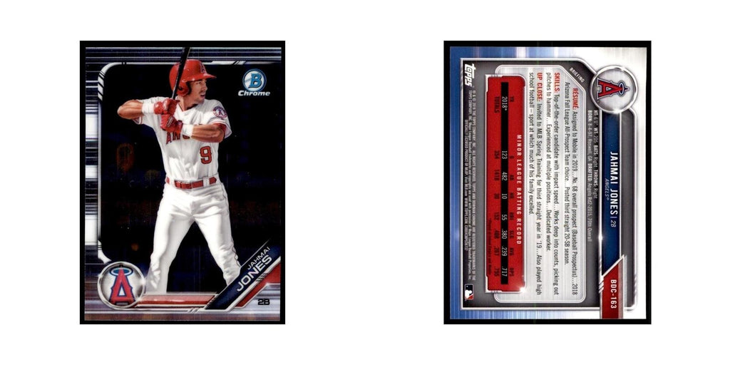 Jahmai Jones 2019 Bowman Draft Chrome #BDC-163 Los Angeles Angels NM