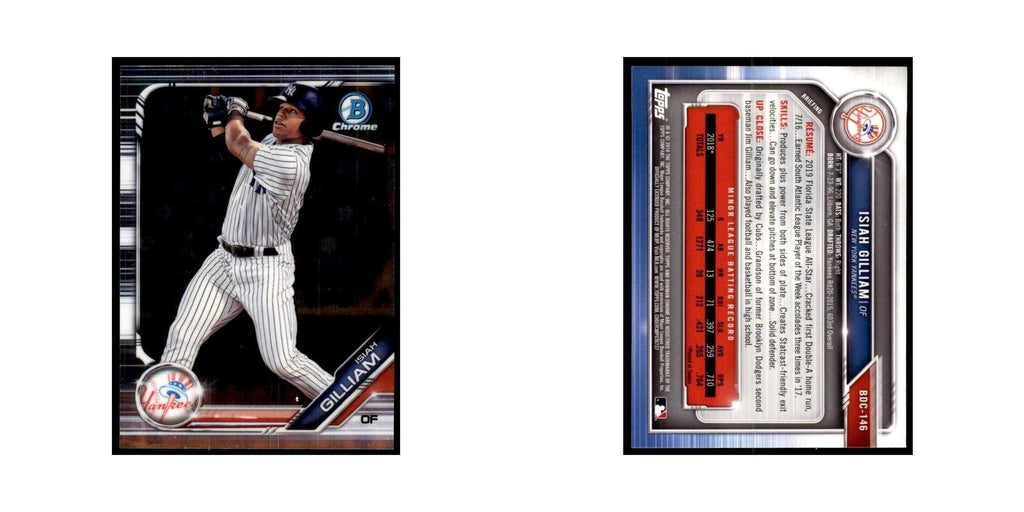 Isiah Gilliam 2019 Bowman Draft Chrome #BDC-146 New York Yankees NM