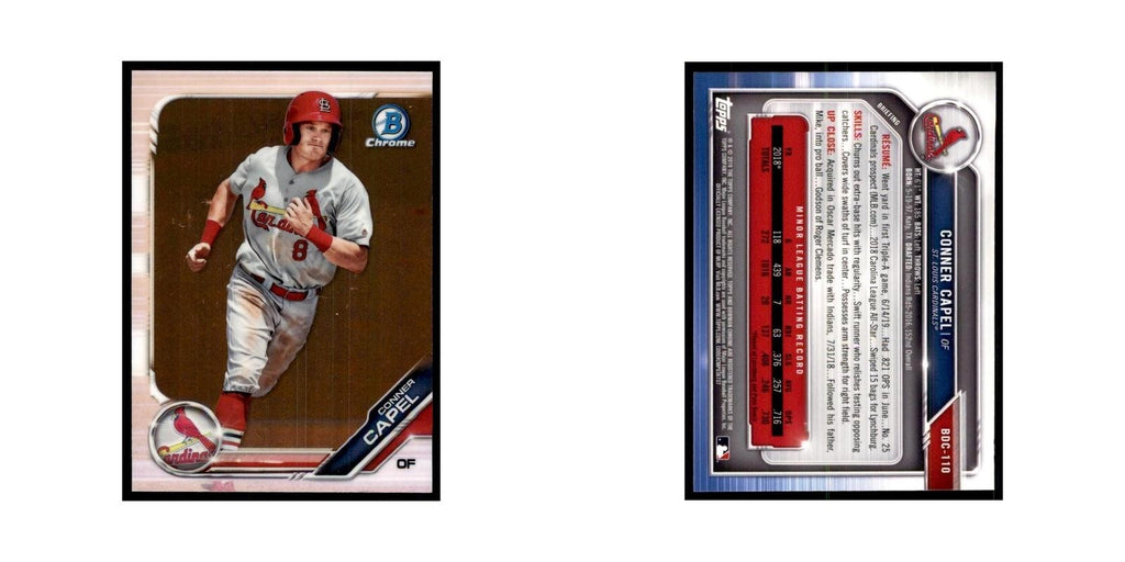Conner Capel 2019 Bowman Draft Chrome #BDC-110 St. Louis Cardinals NM