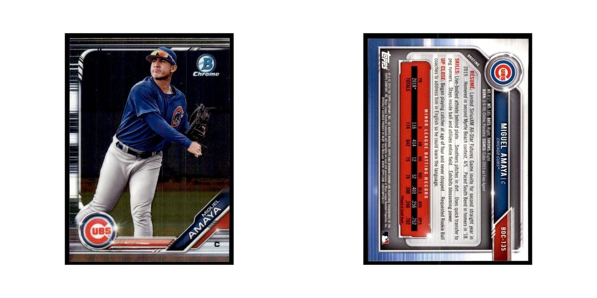 Miguel Amaya 2019 Bowman Draft Chrome #BDC-135 Chicago Cubs Baseball Card NM