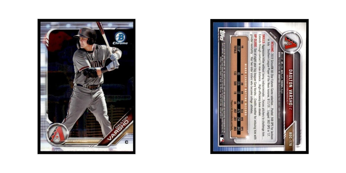 Daulton Varsho 2019 Bowman Draft Chrome #BDC-176 Arizona Diamondbacks NM