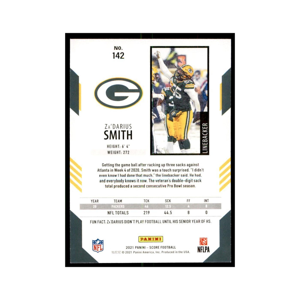 Za'Darius Smith 2021 Score #142 Green Bay Packers Football Card NM