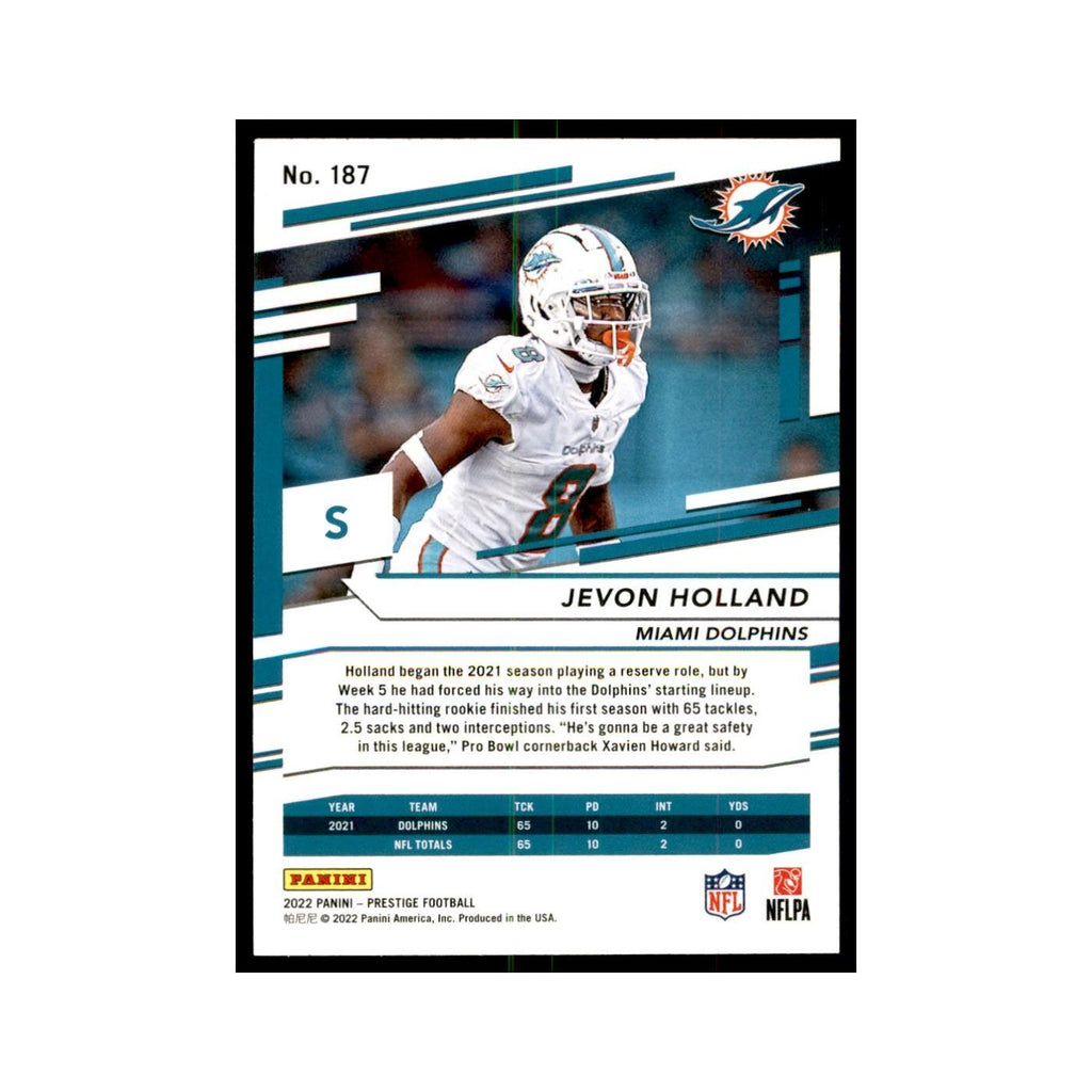Jevon Holland 2022 Panini Prestige #187 Miami Dolphins Football Card NM